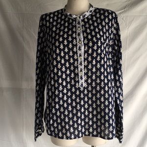 J crew cotton blue tunic szM
